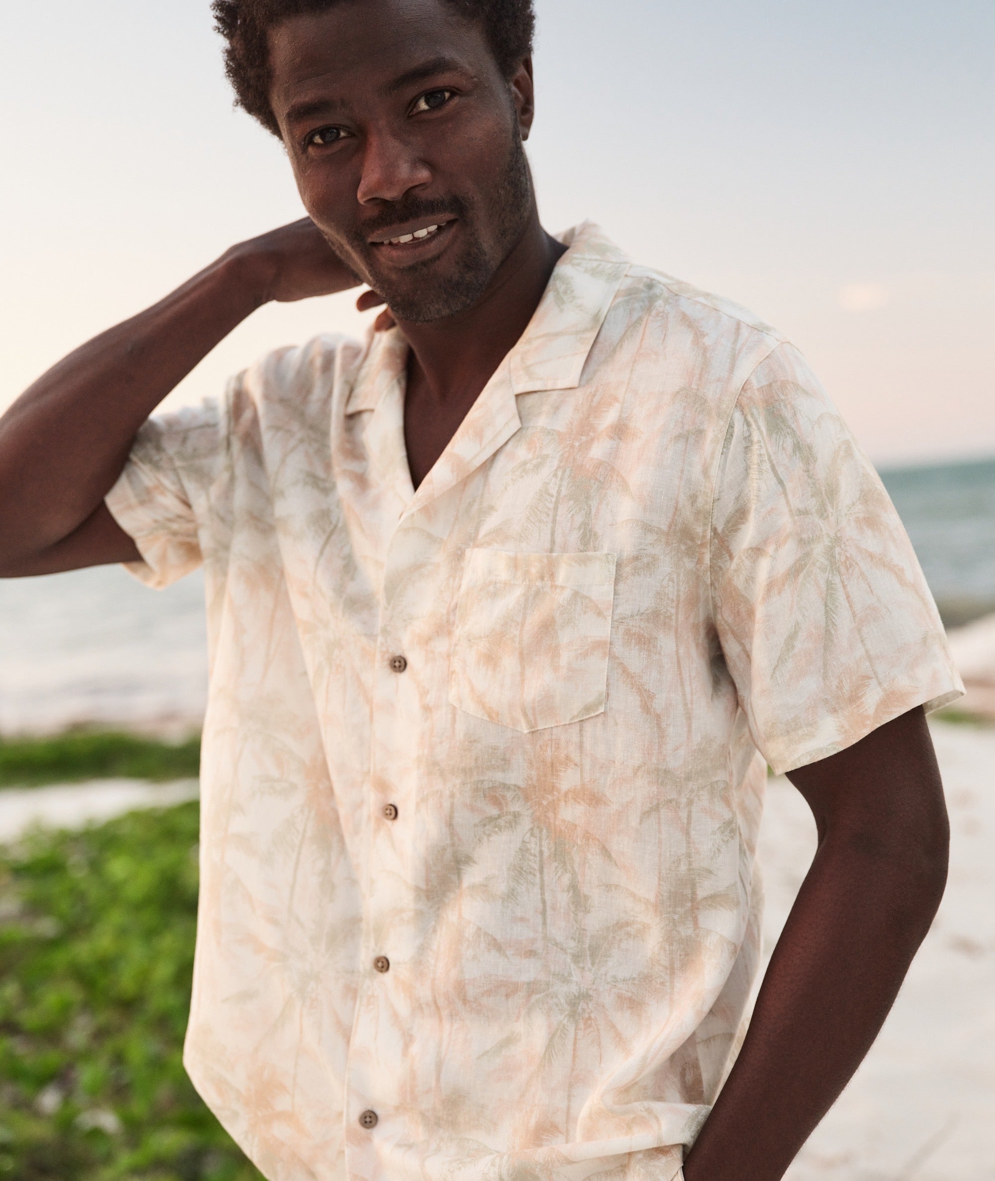 Palm Print Resort Shirt